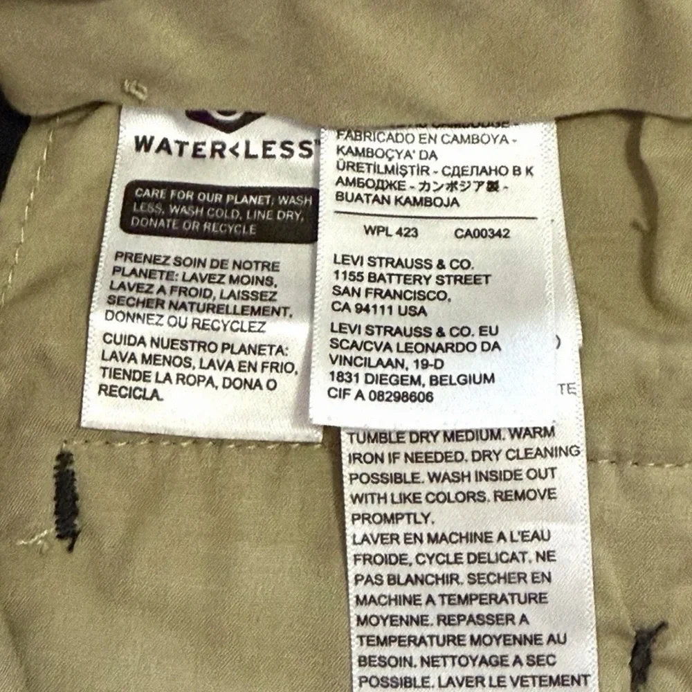 Dockers Classic Fit Signature Khaki Lux Cotton Stretch Pants Navy Size 48x32